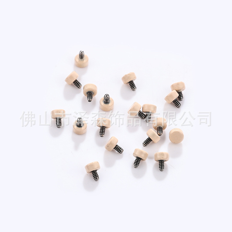 F136 Titanium Alloy Flat Bottom Ear Bone Nail Invisible Flesh Color Stud - G23 Titanium Body Piercing Skin Nail detail image 8