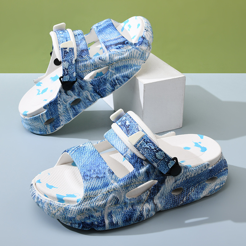 Nuevas zapatillas de piel de serpiente de verano, zapatillas frías de pareja resistentes al desgaste, alta sensación de EVA transpirables, antideslizantes, sandalias anti olor.