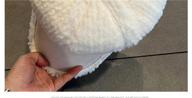 Warm Winter Women's Lamb Wool Baseball Cap