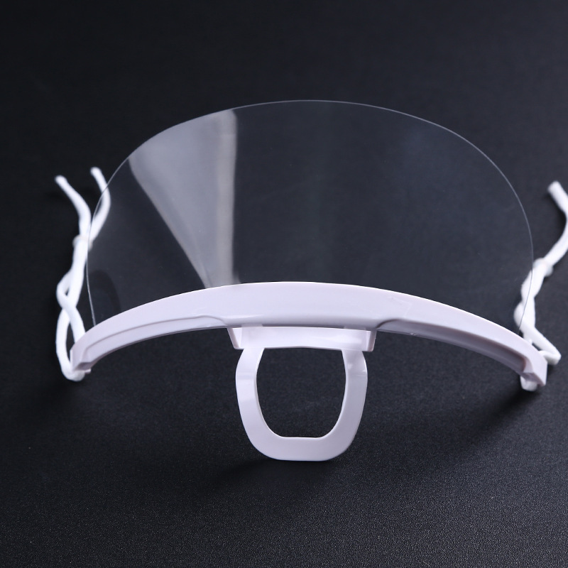 餐饮微笑专用口罩酒店服务员厨师防口水防雾塑料透明口罩餐饮行业