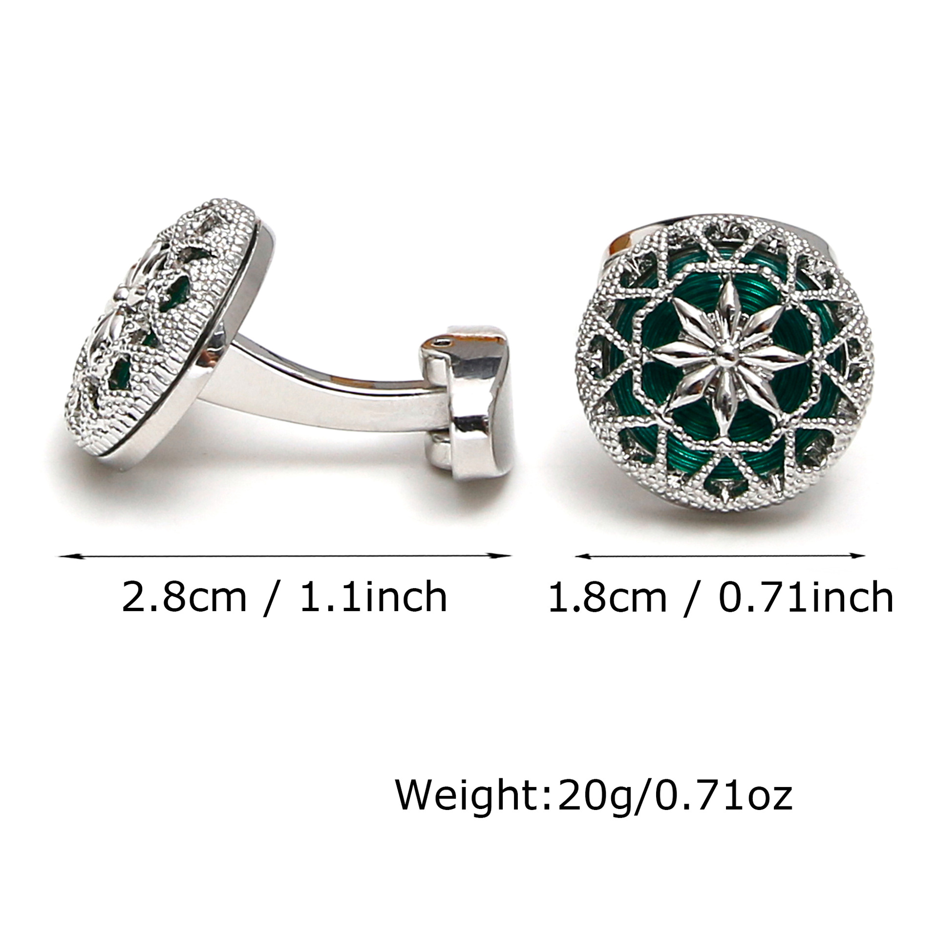 new spot exquisite creative hollow pattern design round 3 colors optional men's cufflinks _voghion.com