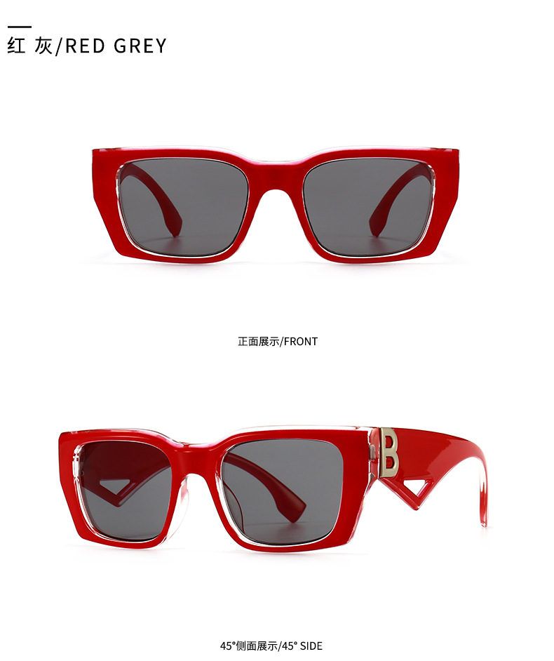 Gafas De Sol Geométricas Con Estampado Escocés Modelo Europeo Y Americano display picture 9