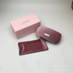 でたらめな家の鏡の箱のセットの絨毛のピンクのファッションの新型の高級なメガネの防護の収納の箱の包装のメガネの箱