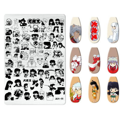 Nail Salon Nail Plate Geometric Rhombus Cartoon Print Template