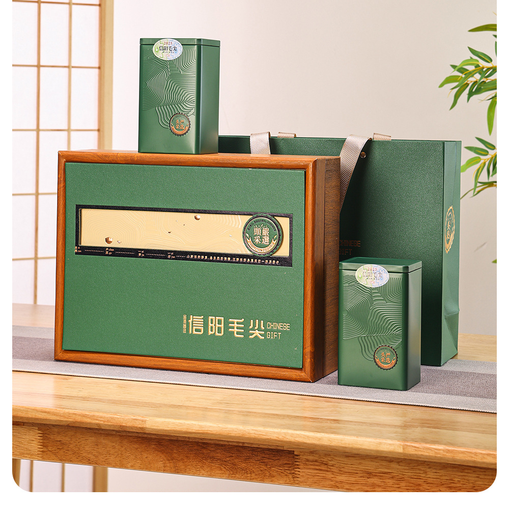信阳毛尖包装盒空礼盒高档半斤一斤装绿茶茶叶礼盒空盒子2025新款