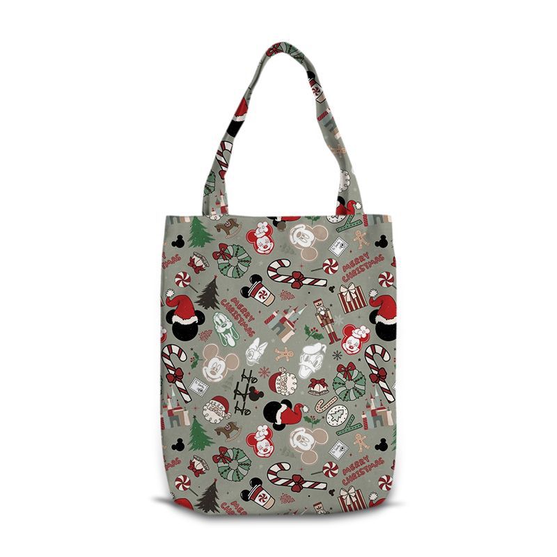 圣诞乐园碎花系列毛怪弹跳虎大眼仔单肩帆布袋休闲单肩包购物袋