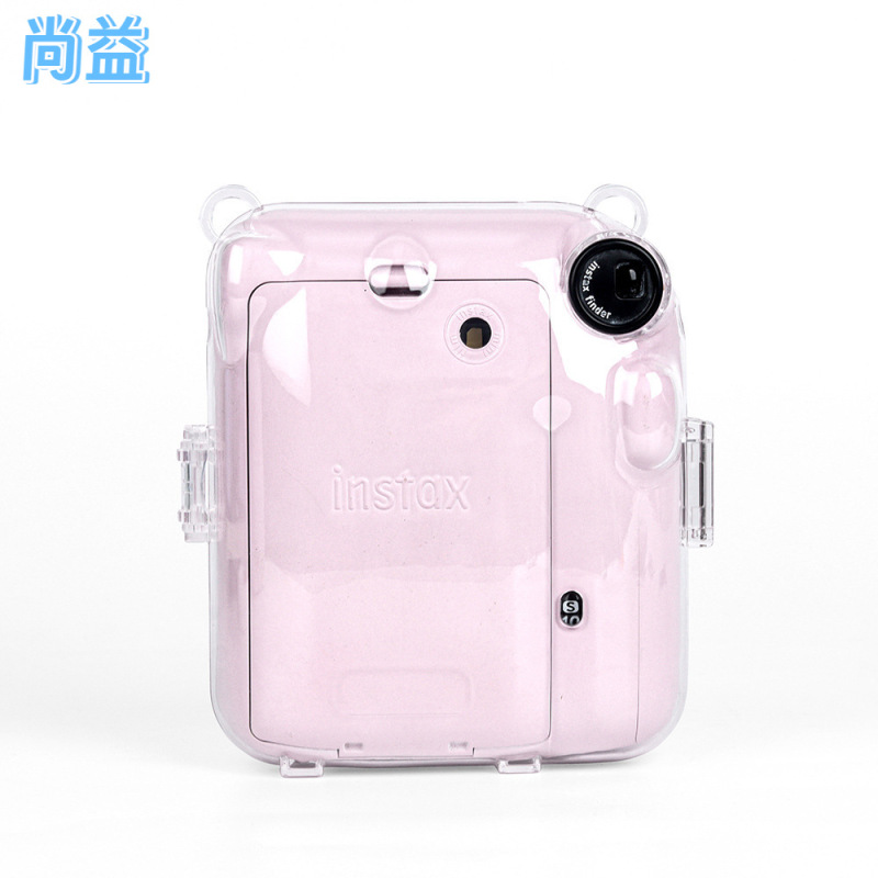 适用拍立得instax mini12透明水晶壳 耐用防刮防摔收纳壳保护无绳|undefined