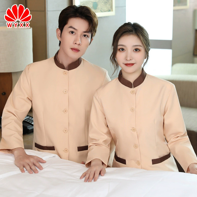 Комбинезоны для уборки с длинным рукавом Женская больница Отель уборщик осенне-зимний костюм собственность тетя ПА комбинезоны больших размеров