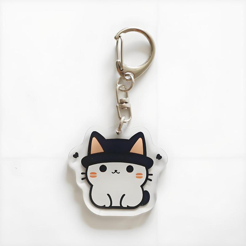 漫画版猫周辺アクリルキーホルダーかわいい子猫座りシリーズキーホルダーカップルペンダント装飾|undefined