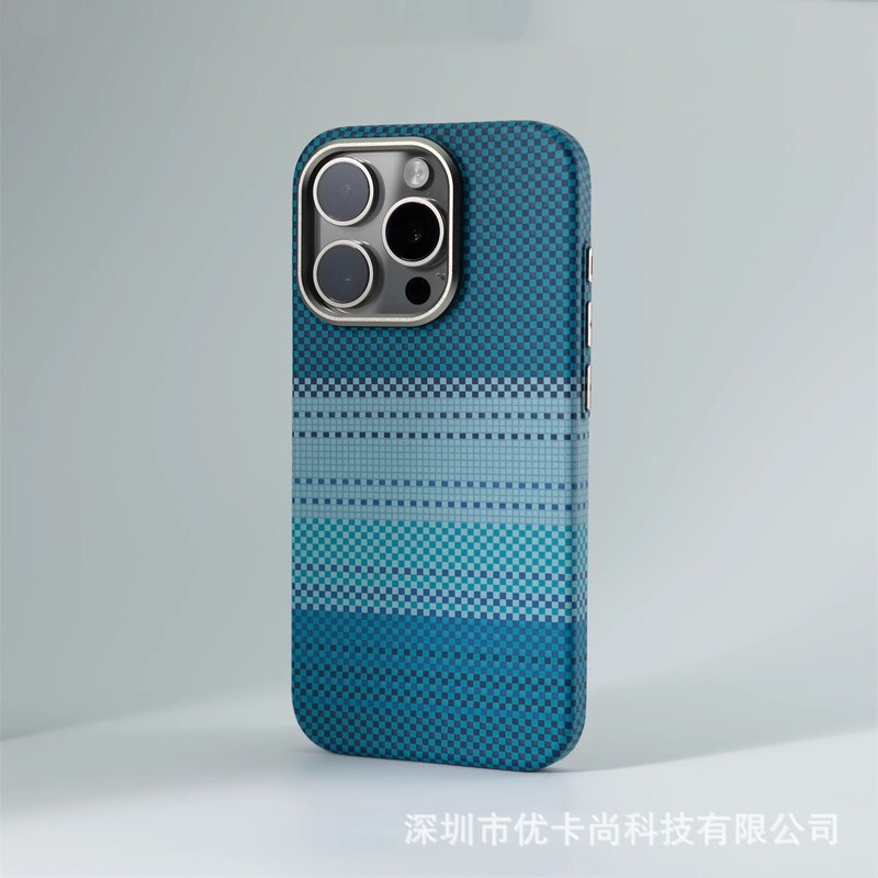 适用iPhone17promax碳纤维纹磁吸手机壳苹果16超薄15全包PC保护套|undefined