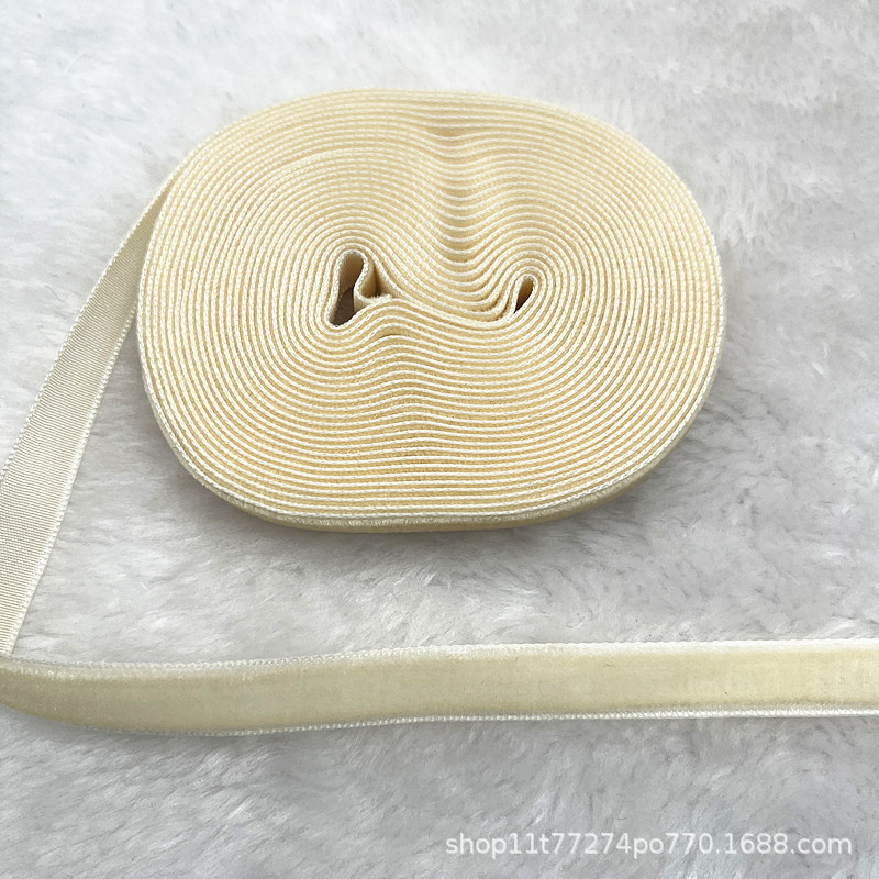 Fabricantes al por mayor 1CM hechos a mano embalaje de regalos de cinta de lana unilateral cinta de cebolla cinta de terciopelo decoración DIY