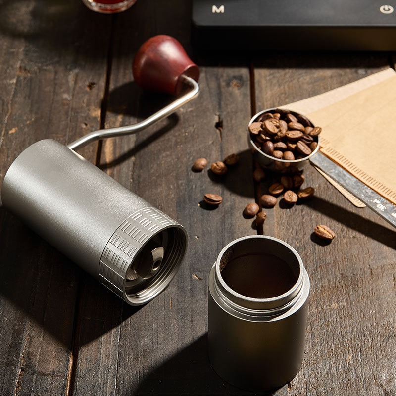 Molinillo de café manual con núcleo de acero CNC, molinillo de café para acampar al aire libre, molinillo de café manual