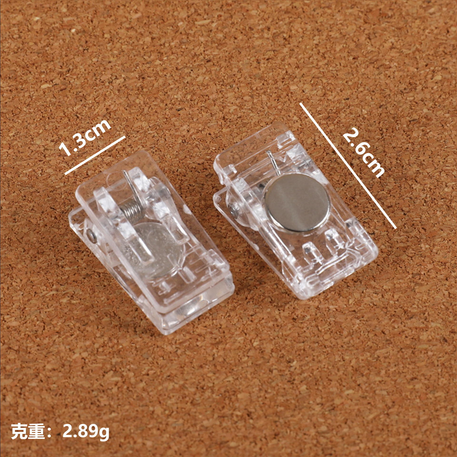 Clip de acrílico, accesorios de papelería, clip de plástico, clip pequeño transparente, clip de trasero con adhesivo, clip de PP de cuenta de mano, bricolaje