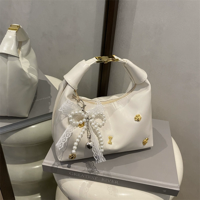 Fashionable shoulder bag, cute one-shoulder bag with bow, Korean style, western style