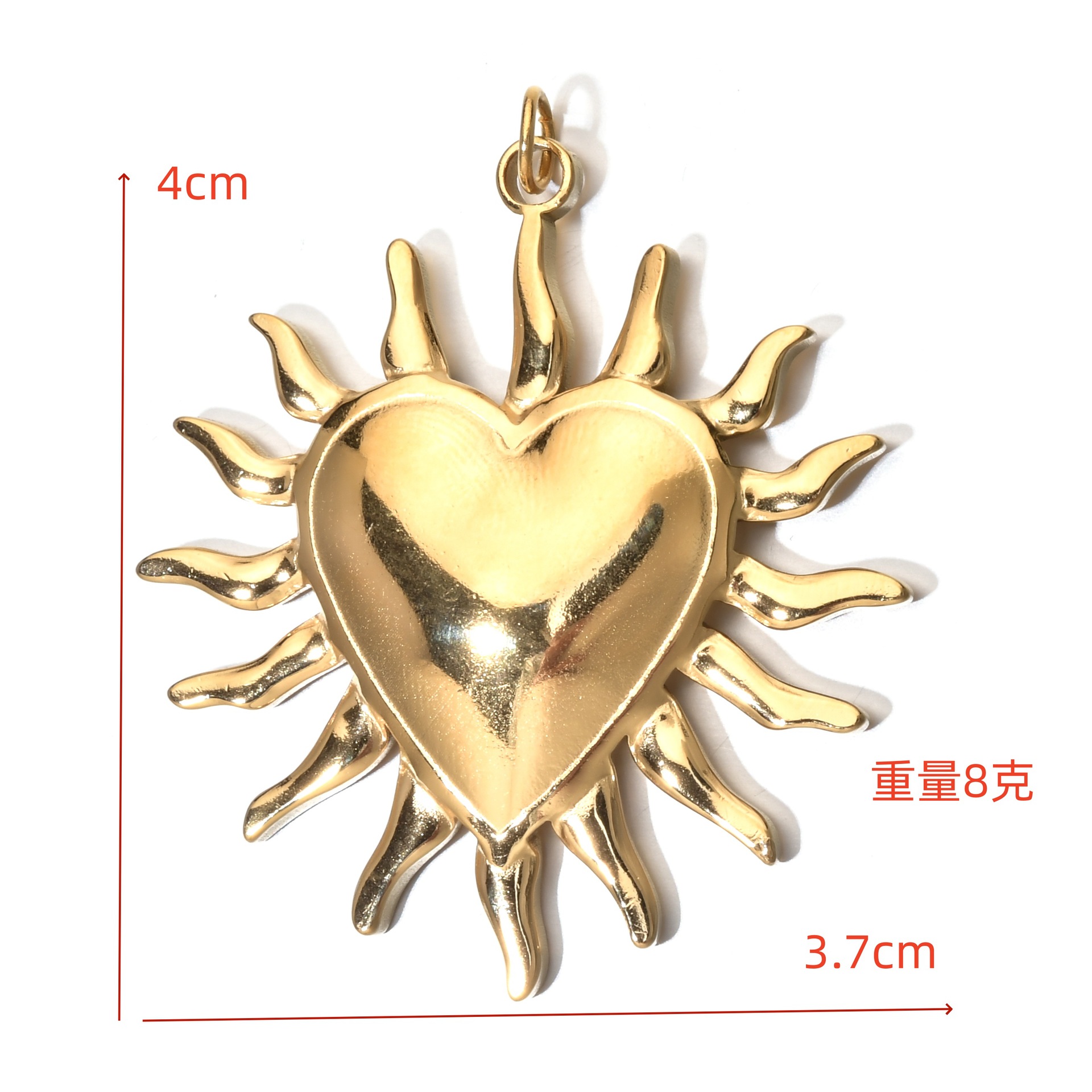 2g Weight None Bag Accessories Type Pendant Jewelry Making Type DIY Ornament Accessories Classification 1 Piece Quantity 304 Stainless Steel Material Sun, Heart Shape, Butterfly Pattern All Seasons Season Plating Design Retro Style 1 Piece 304 Stainless Steel Sun Heart Shape Butterfly Pendant 16