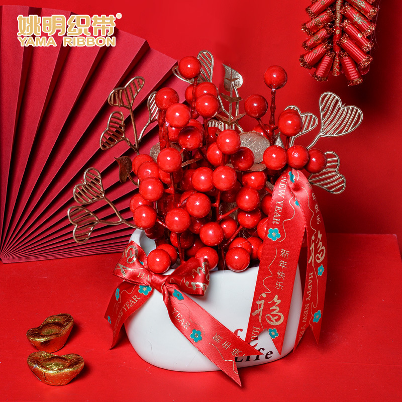 Nuevos productos en stock, cinta de Año Nuevo del Año de la Serpiente, para envolver regalos, decoración de pasteles para el Festival de Primavera, cinta roja china de Año Nuevo