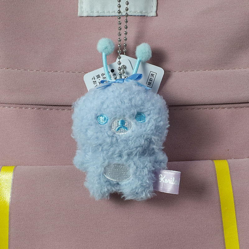 日系リラックマ20周年デパート店長ストラップ人形かわいい熊ミニぬいぐるみリュックサック飾り