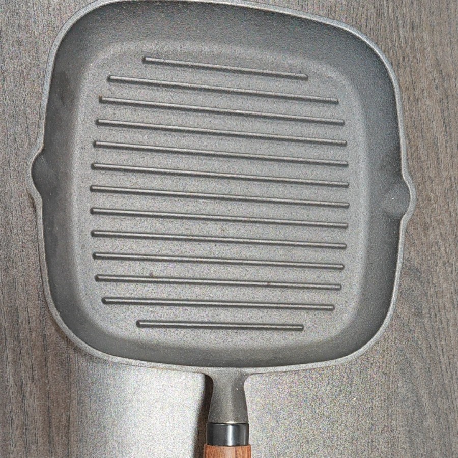 Nueva sartén de filete de hierro fundido a rayas, sartén de hierro fundido sin recubrimiento, estufa universal, sartén antiadherente, sartén gruesa para el hogar