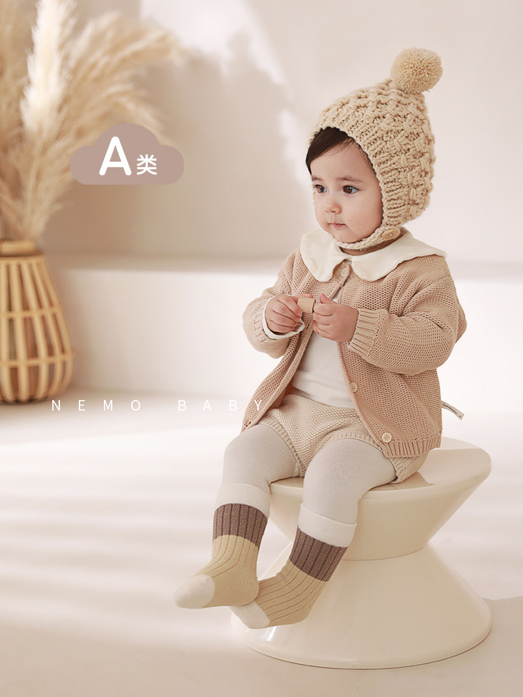 2024 invierno nuevos calcetines para niños engrosados calcetines para bebés calientes para niños de mediana edad para estudiantes universitarios