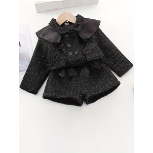 P 92630 Girls Tweed Two-piece ŮͯС���L�����b�羳���uͨ