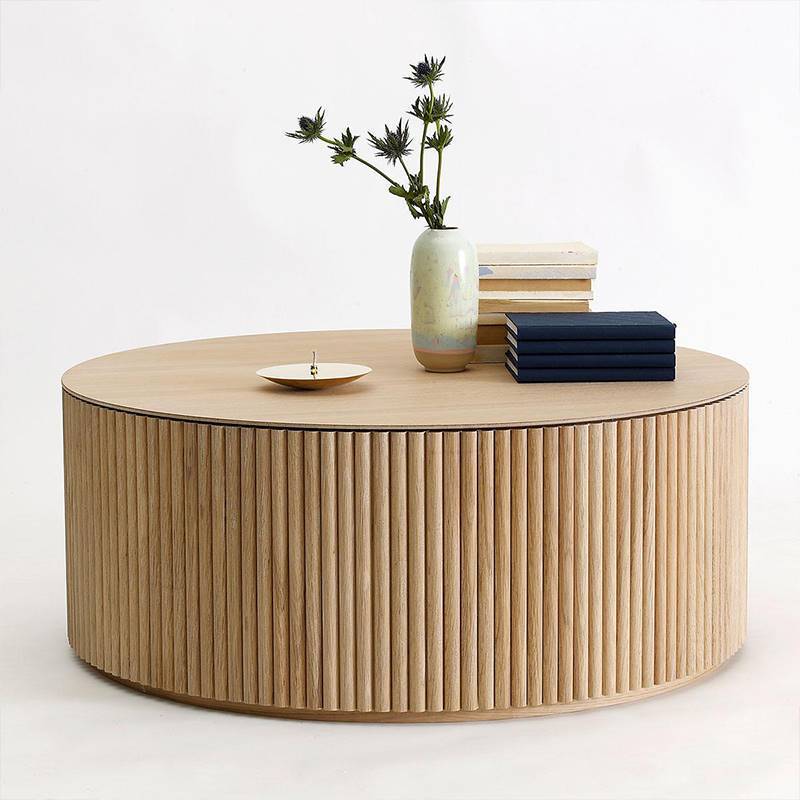 Nordic Solid Wood Desk, Log Design, Simple Desk, Light Luxury Wabi-Sabi Style Dining Table, Personalized Oval Workbench