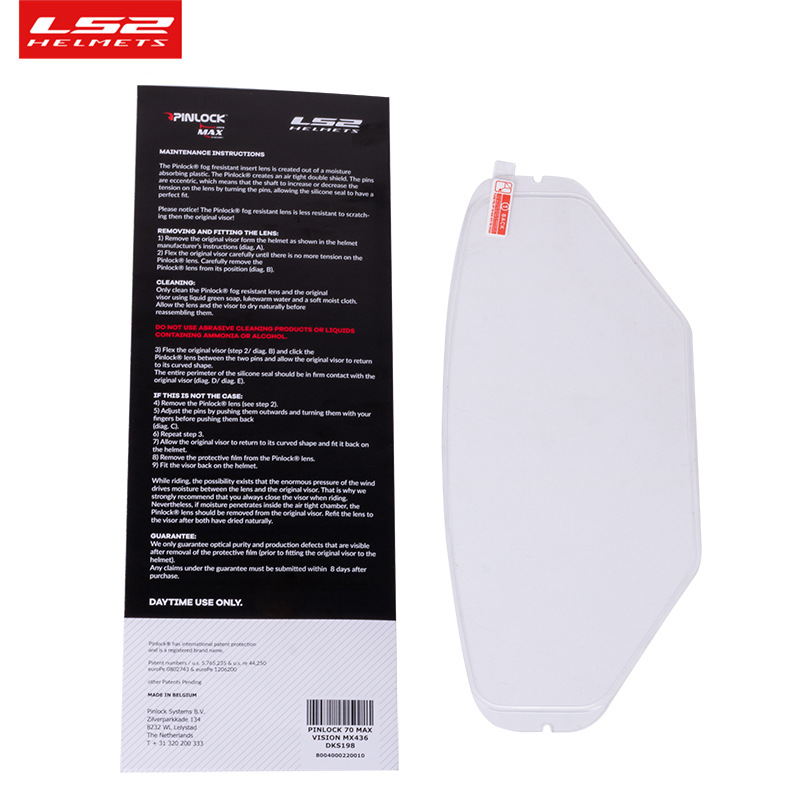 LS2 motocicleta casco anti-niebla parche completo casco película transparente universal motocicleta anti-niebla lente a prueba de lluvia HD película