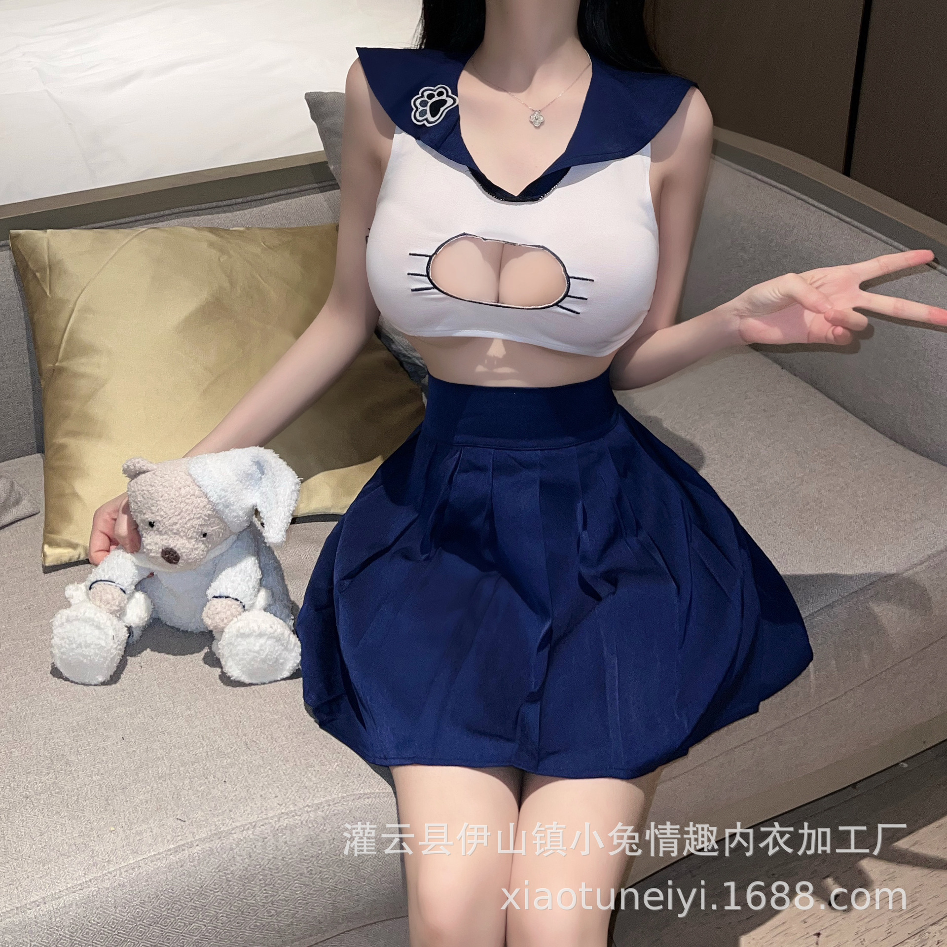 Sexy underwear uniform temptation lace role play sexy love cat maid maid suit a generation of hair
