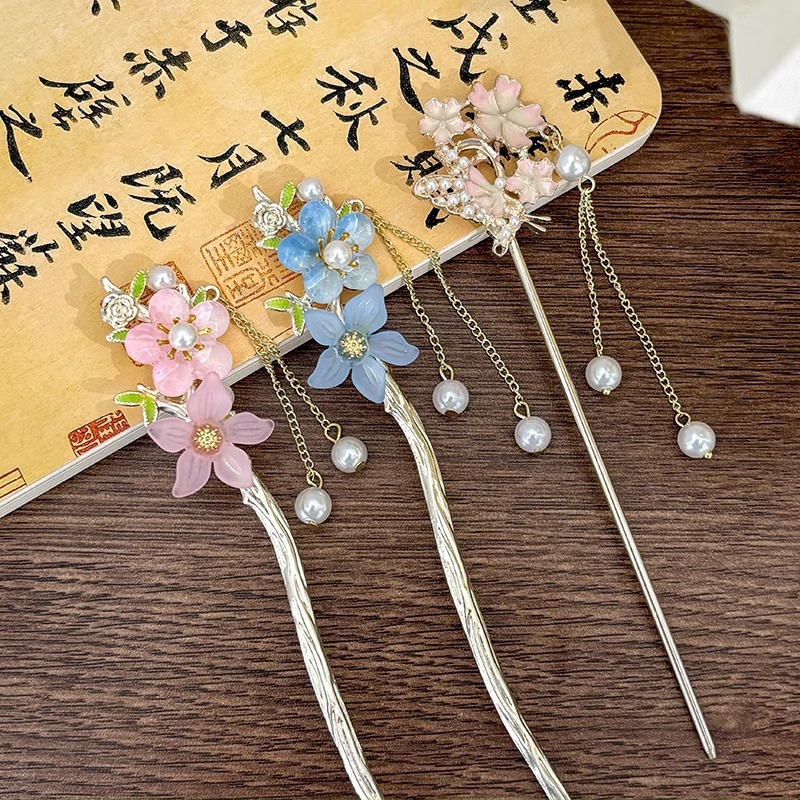 Nuevo estilo chino ropa de cabello estilo antiguo paso agitar ping pin