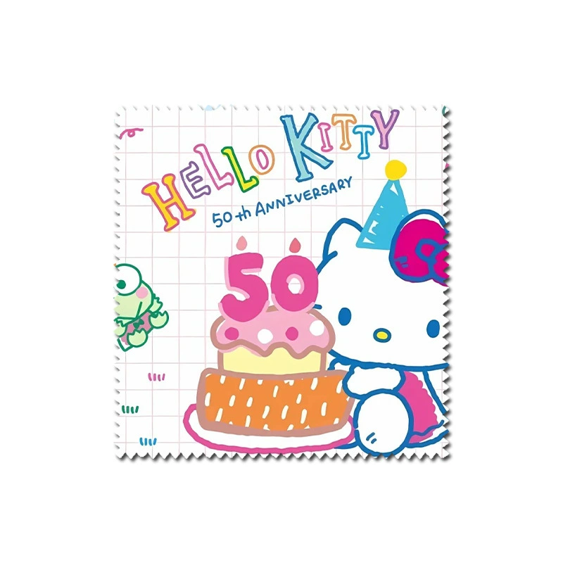 KT Big Face Cat, серия 50-летия, ультратонкая микрофибровая салфетка для очков и экранов, протирка от загрязнений и отпечатков