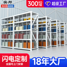 实邦轻中型仓库货架仓储服装隔网片展示架库房网格置物架储物架