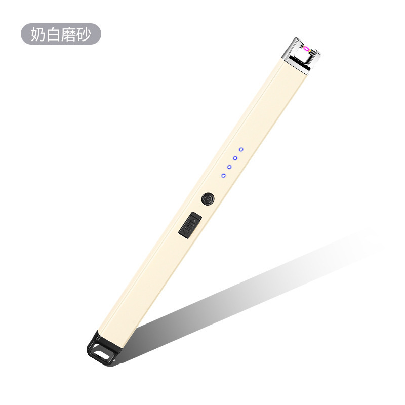 [Milk White Frosted] Electronic Pulse Ignition☆Free Charging Cable