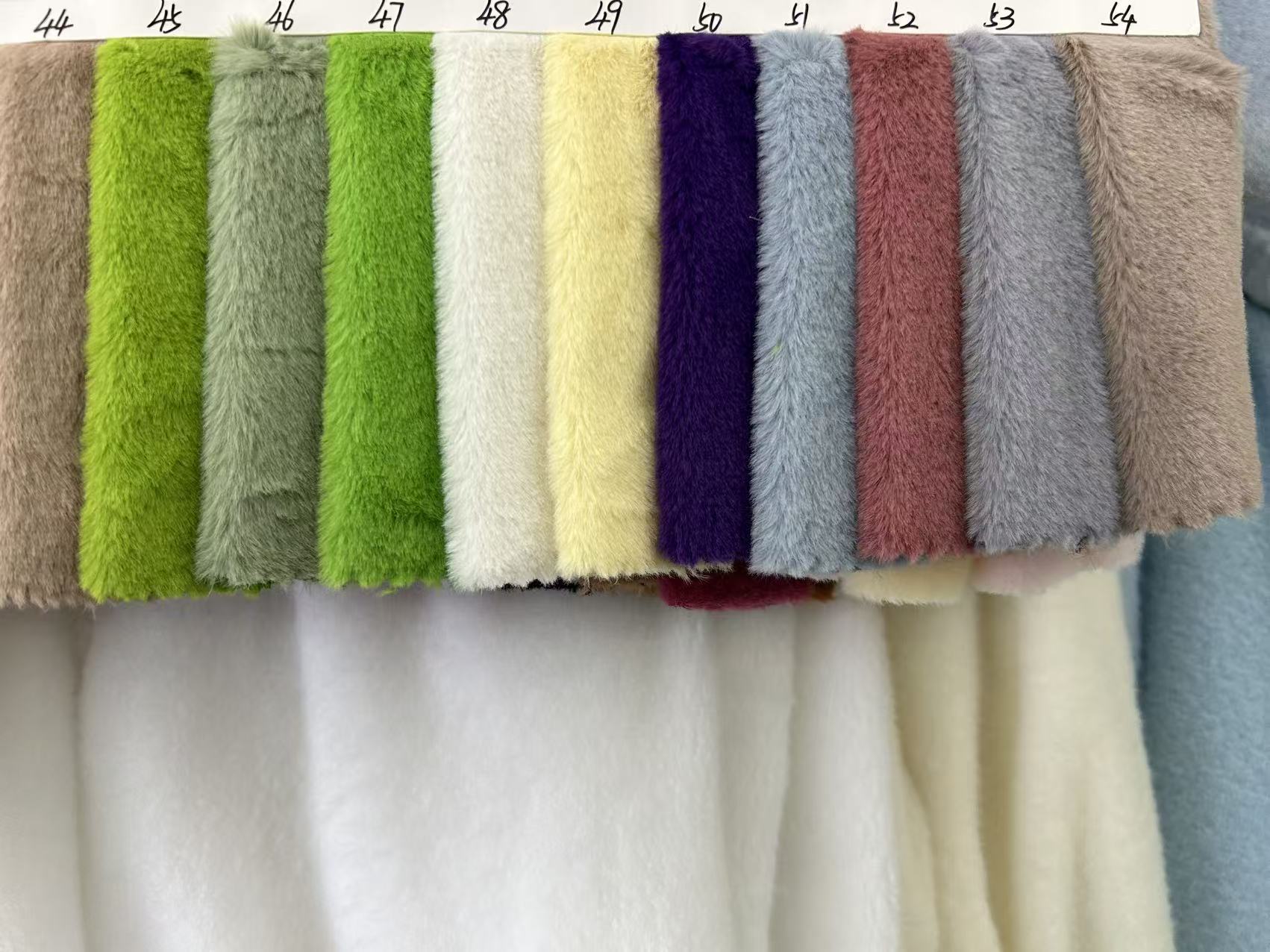 5 piel de conejo de jade terciopelo super suave fina suave tela de visón de conejo Selle terciopelo de imitación de piel de conejo material de zapato material de forro de sombrero