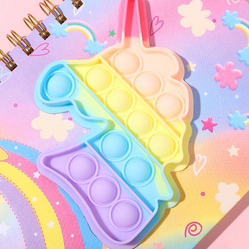 80 pieces of a5 notebook student cartoon cute decompressed silicone bubble original gift high-value coil notebook