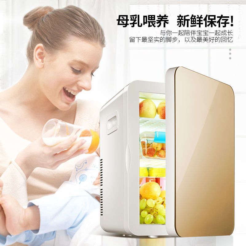迷你小冰箱家用寝室学生宿舍车家两用小型化妆品冷藏制冷车载冰箱|undefined