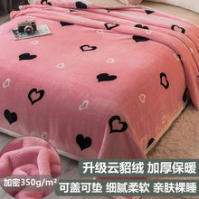 牛奶绒珊瑚绒毯子毛毯盖毯加绒床单单人冬季午睡法兰绒加厚双面绒