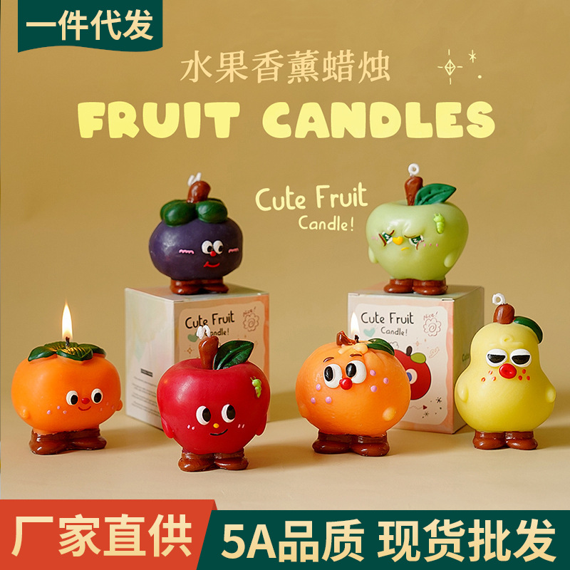 Frutas de banana vela regalo de mano personalizado lindo estilo extraño adornos hechos a mano regalo de cumpleaños vela creativa