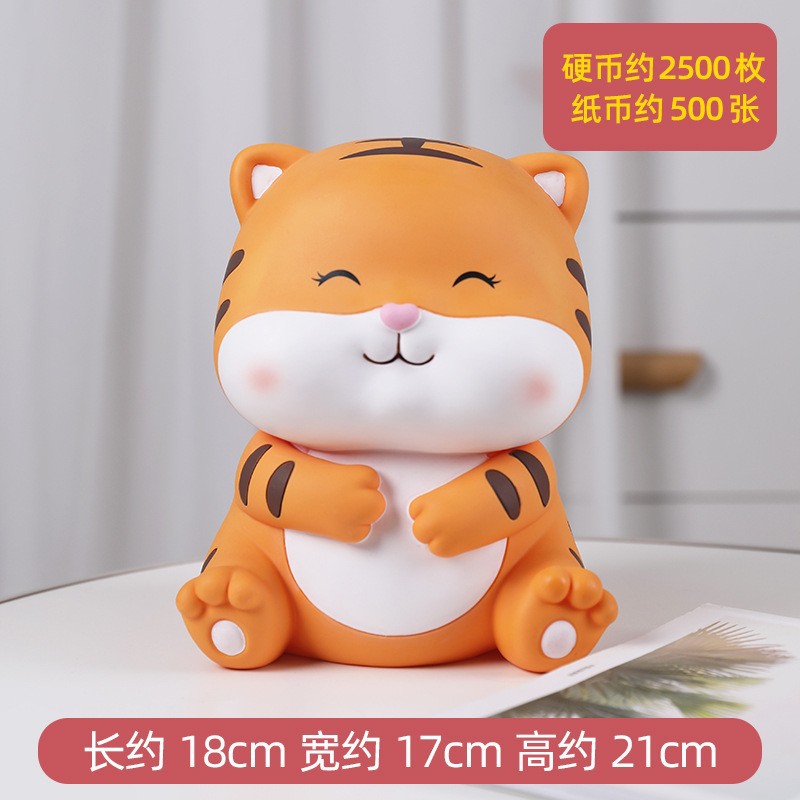눈을 감은 뚱뚱한 호랑이 큰