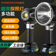 跨境新款XHP70+COB强光探照灯USB充电长续航LED手持工作投光灯