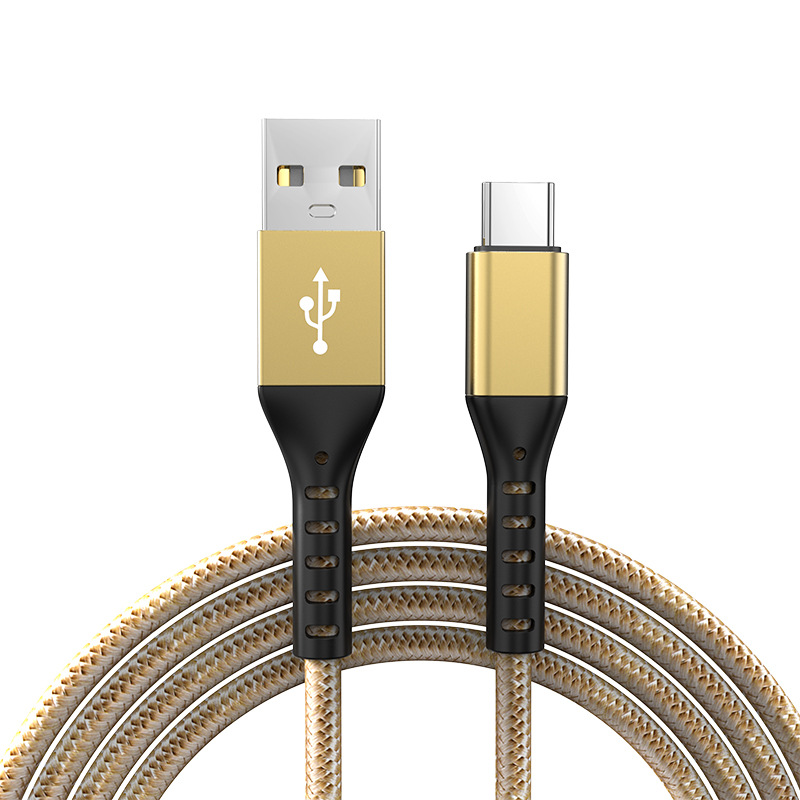 Teléfono móvil al por mayor cable de carga 2m Android tipo-c trenzado cable de carga rápida para el iphone de Apple cable de datos del teléfono móvil