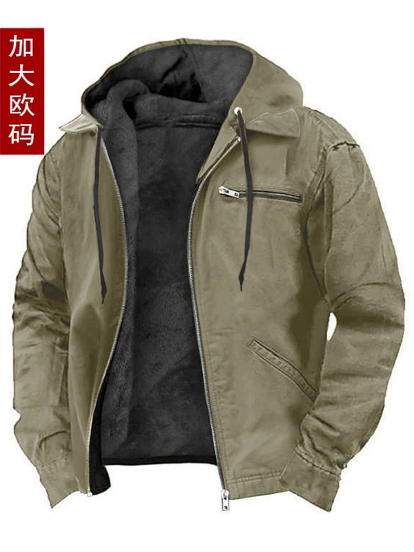 2025 Men's Autumn and Winter Thickened Warm Workwear Style Trucker Casual Outdoor Hiking Daily Retro Jacket 2025 Men's Autumn and Winter Thickened Warm Workwear Style Trucker Casual Outdoor Hiking Daily Retro Jacket