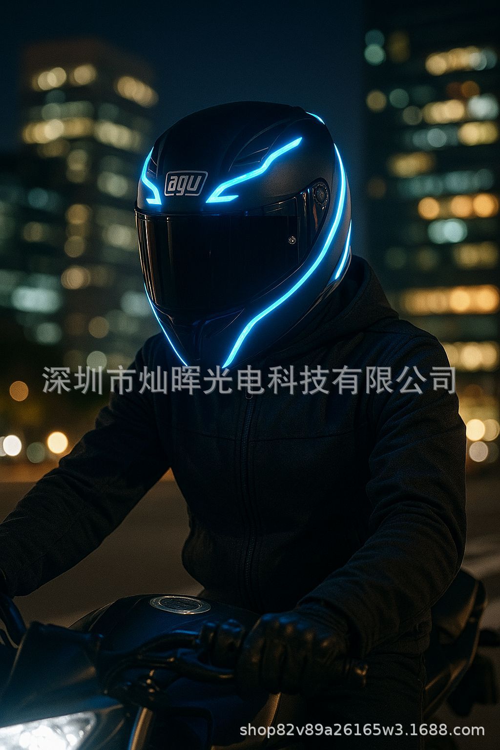 LED Helmet Light Motorcycle Helmet Warning Light Luminous Strip