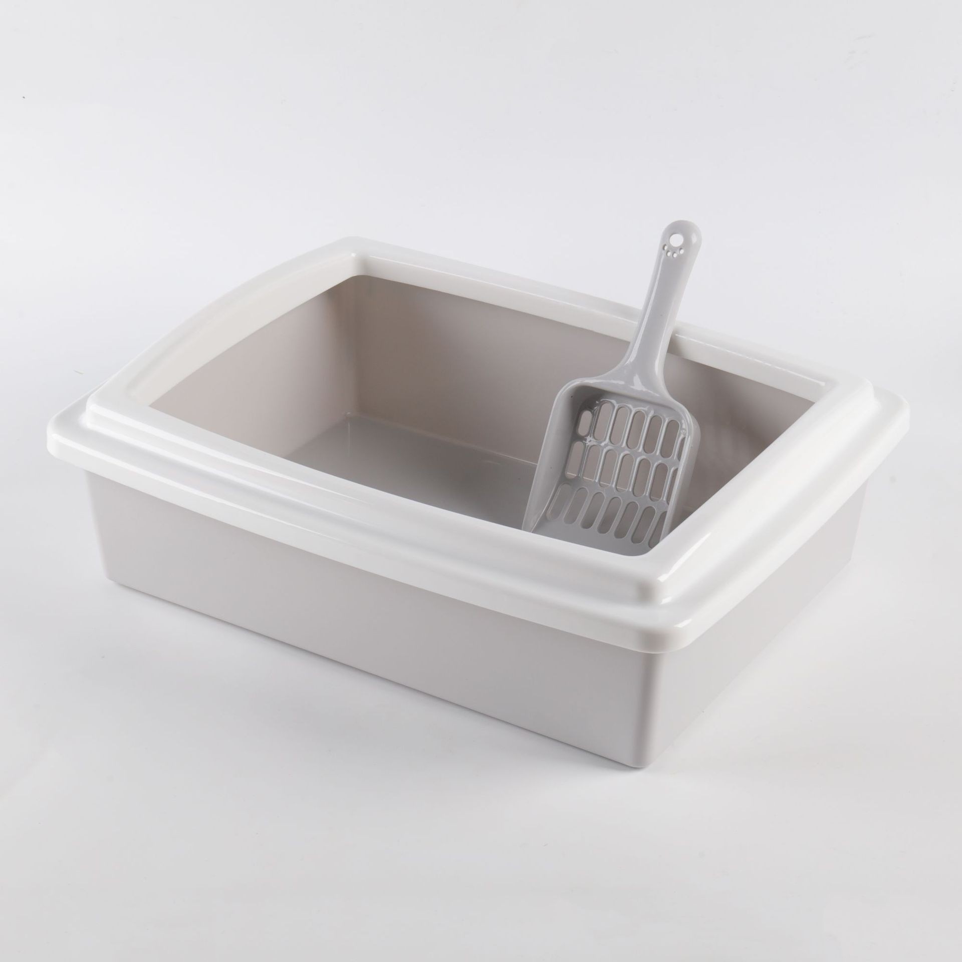 Cuenca de arena para gatos anti-splash semi-cerrado inodoro para gatos limpio cuadrado de arena para gatos enviar pala de arena para gatos cuenca de arena para gatos mayorista