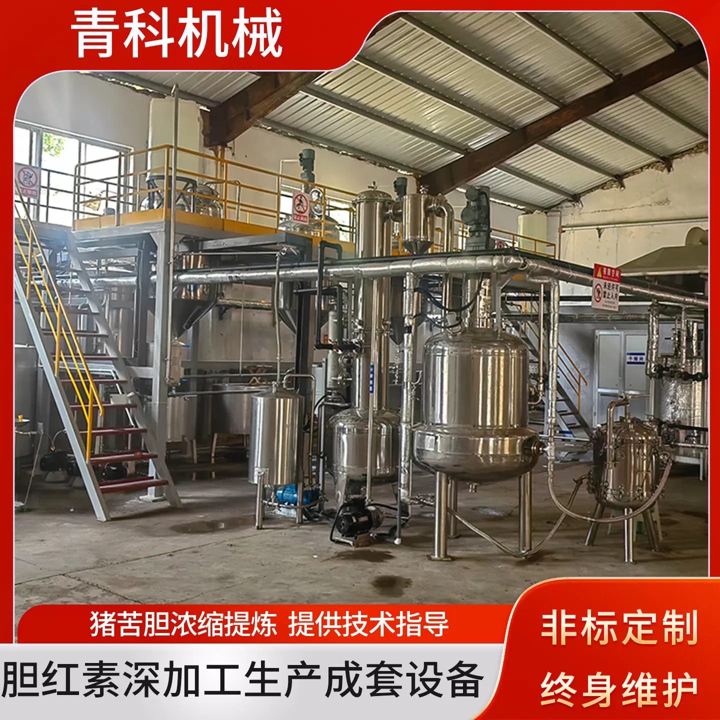 胆红素深加工设备 猪胆汁高效提取萃取生产线 制药级原料加工设备