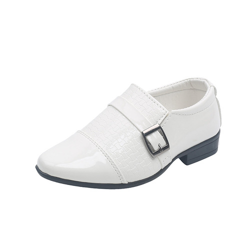 Children's Leather Shoes  Spring and Autumn New Style Boys' Primary and Secondary School Performance Leather Shoes Soft Sole Flower Girl Etiquette Boys' Leather Shoes