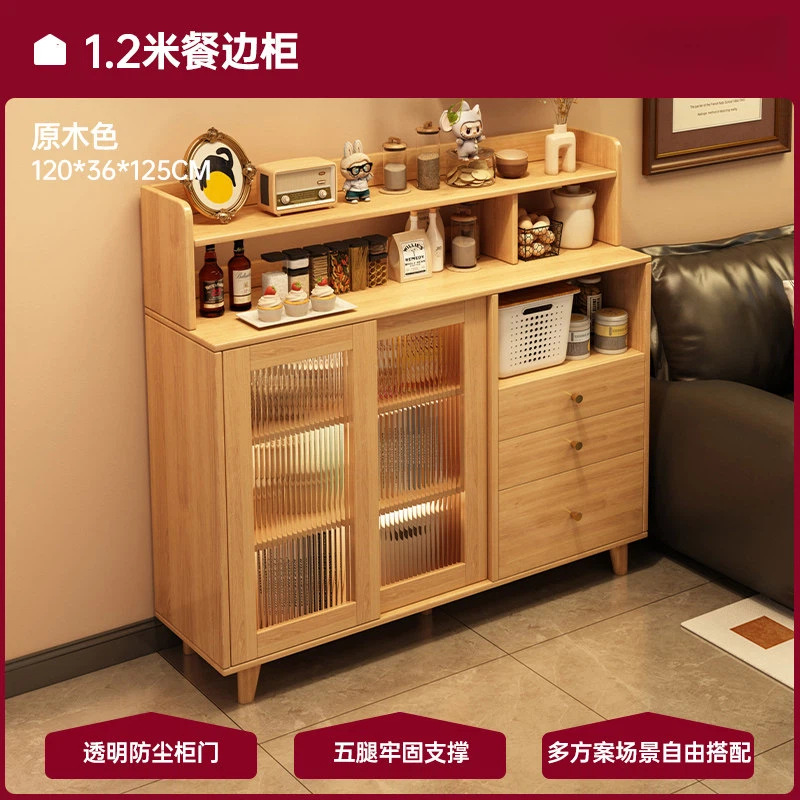 Aparador de Comedor Integrado de Madera Maciza para Comedor y Sala de Estar