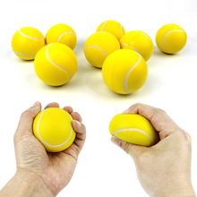 跨境热卖63mm实心海棉发泡PU球 儿童网球 减压玩具压力球LOGO印刷