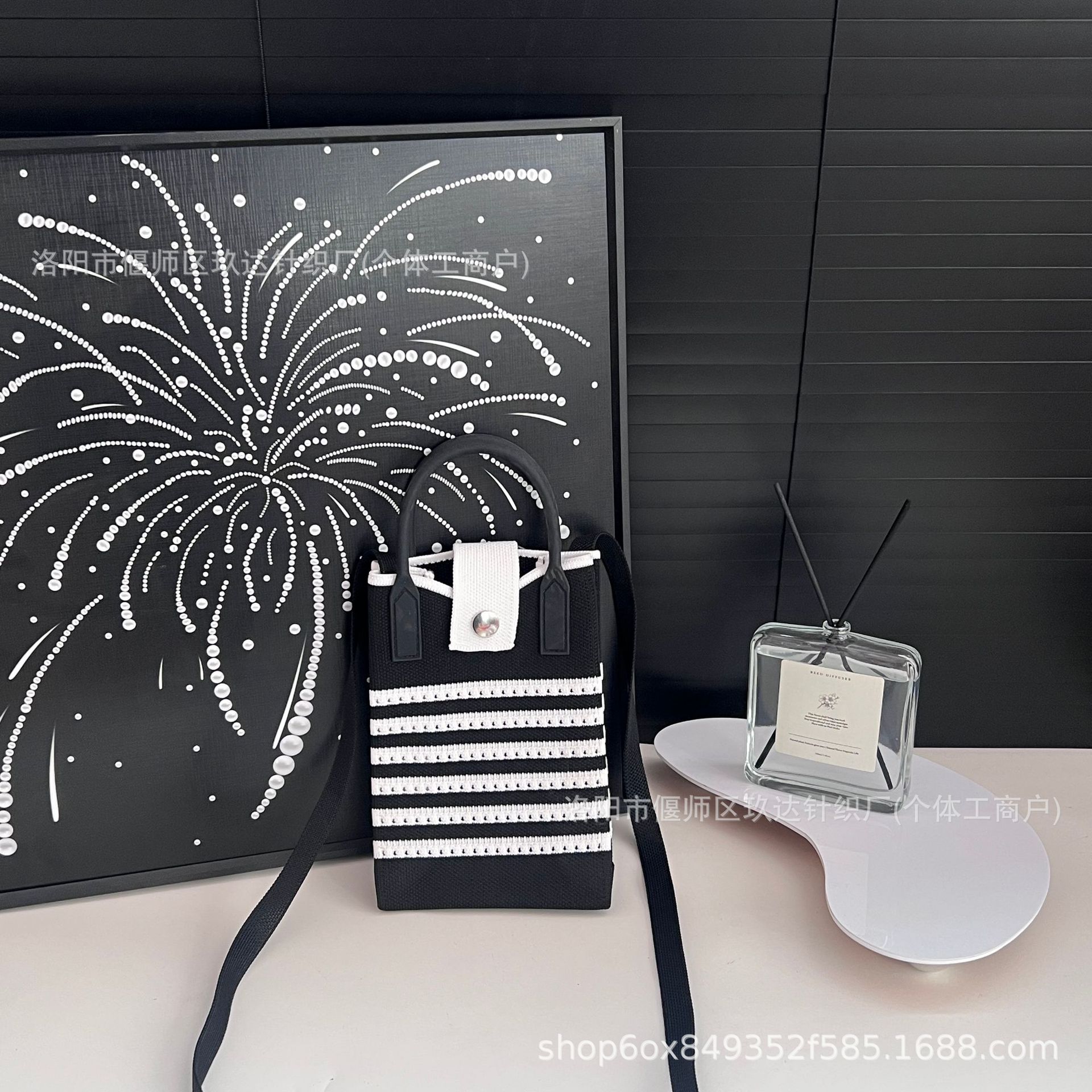 J-중공 쌀줄무늬 블랙