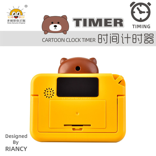Cartoon RB632 bear electronic timer cartoon animal magnet timer time management kitchen timer