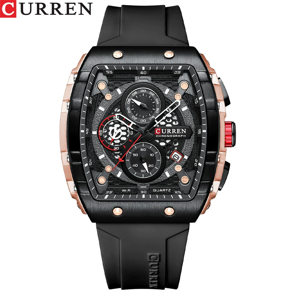 Часы Curren/卡瑞恩 Swiss, кварцевые часы, ободок, спортивные мужские часы