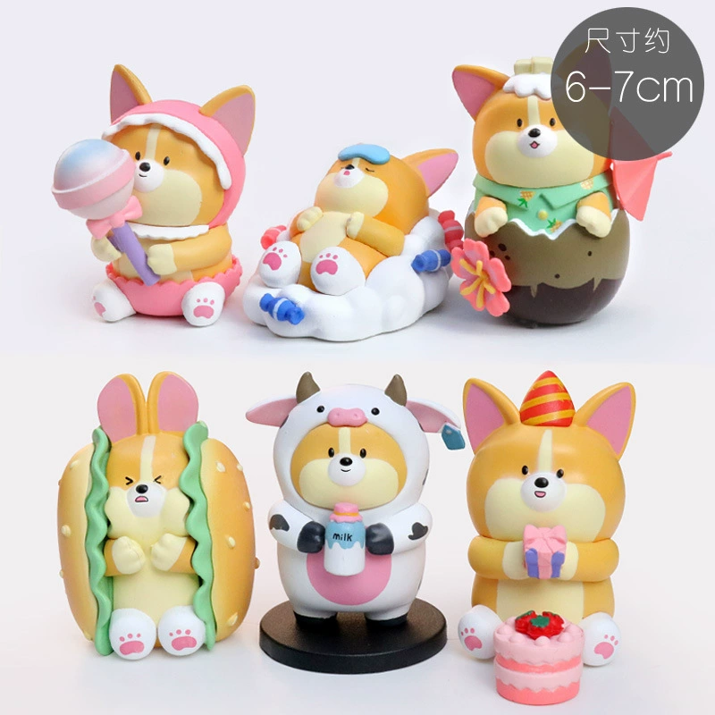 Q-version anime mini figure, cute character collectible, single blind-style figurine (61 g)